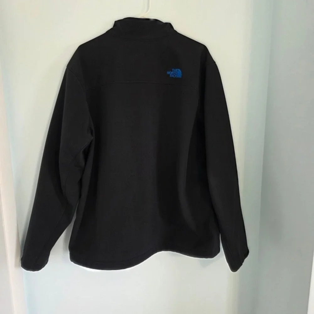 The North Face Mens Apex Bionic Softshell Jacket Black Blue XL Windproof Fleece